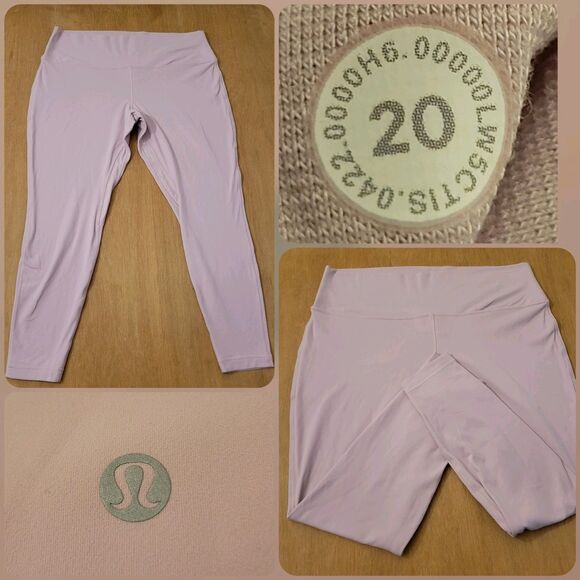 Lululemon Align High-Rise Pink Leggings Women Size 20x27 Inseam LW5CTIS - Picture 1 of 11